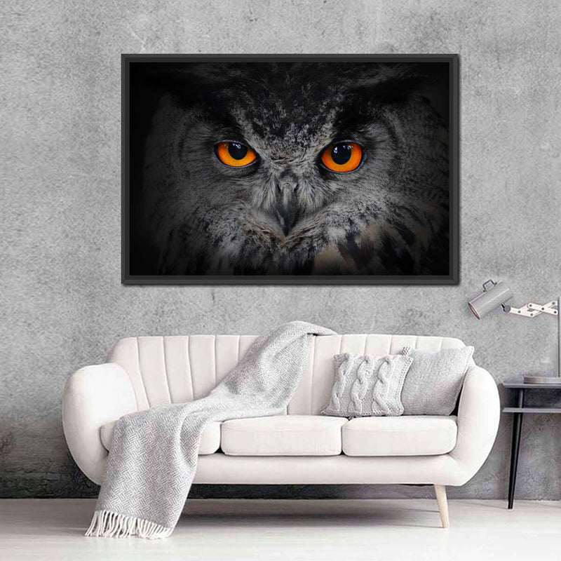 Mesmerizing Gray Owl Wall Art