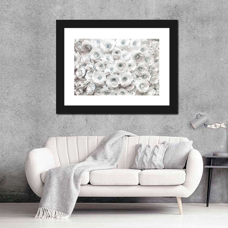 White Roses Wall Art