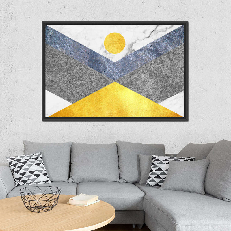 Marble Textured Geometric Wall Art