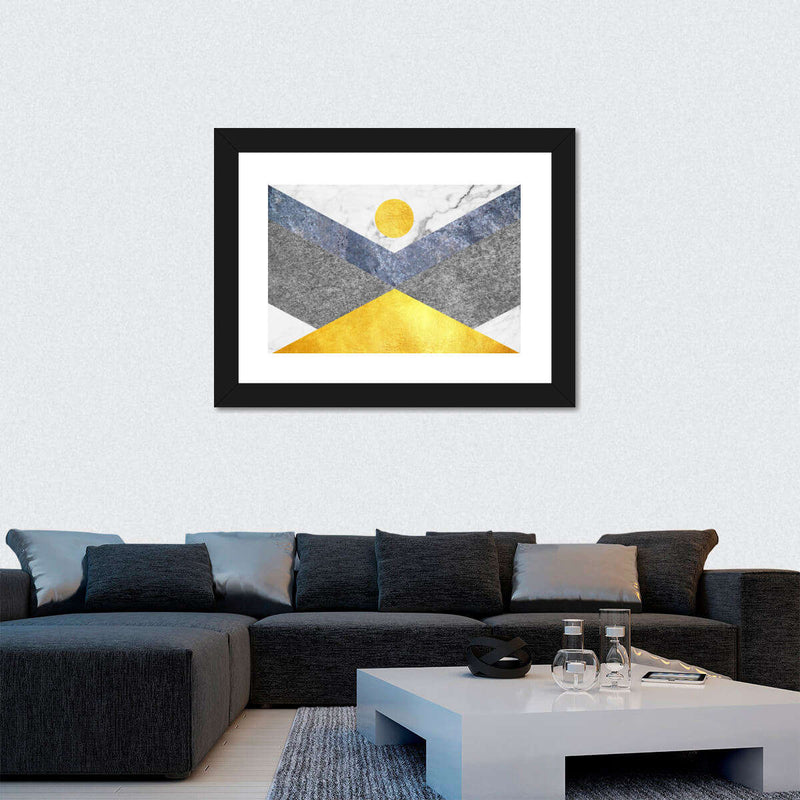 Marble Textured Geometric Wall Art