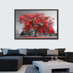 Red Tree Wall Art