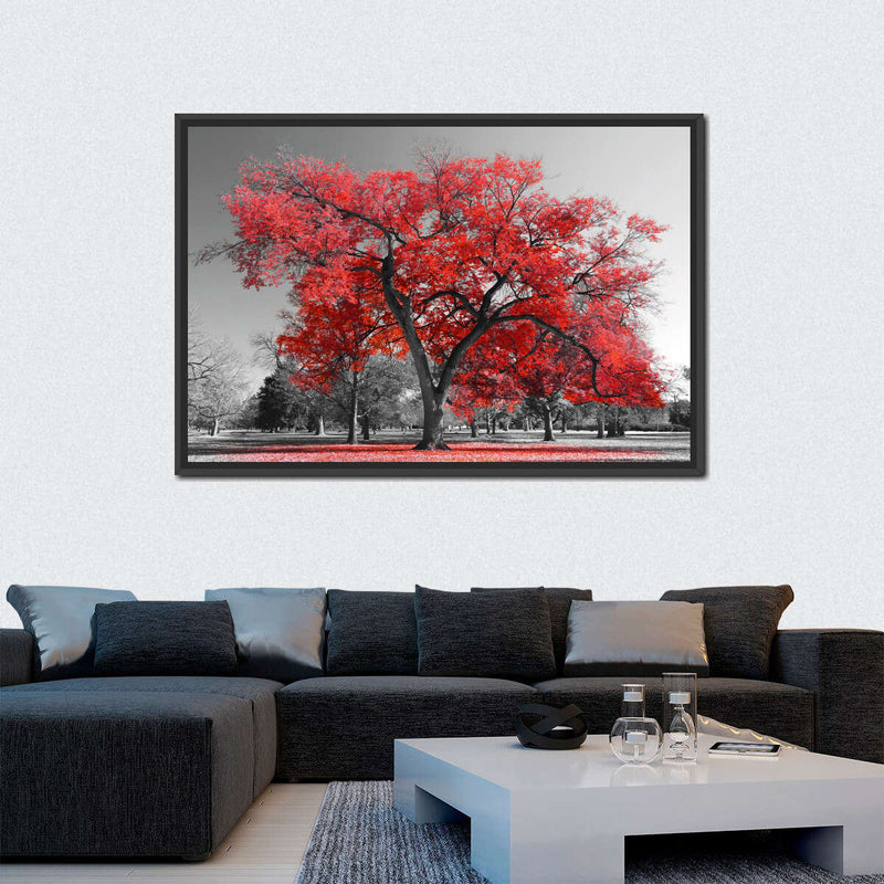 Red Tree Wall Art