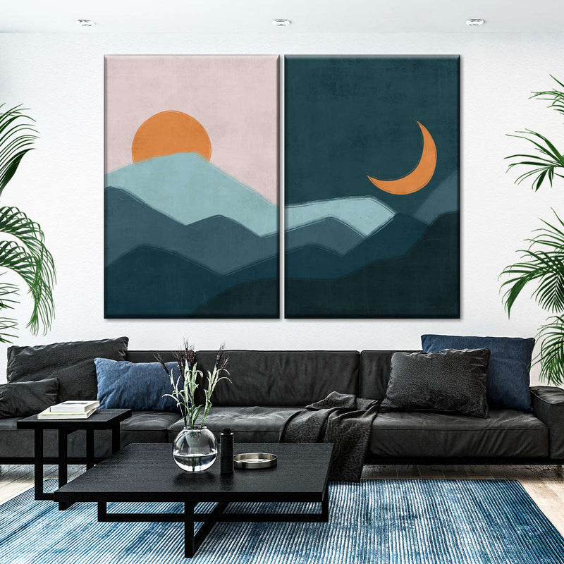 Sun And Moon Outdoor Wall Art
