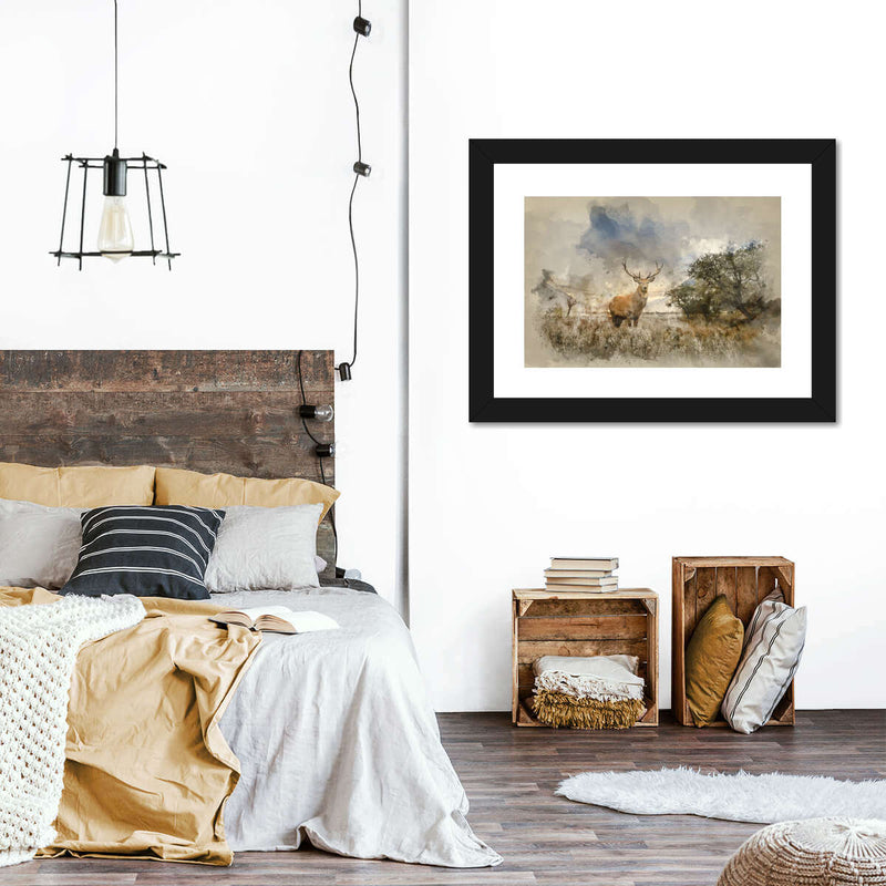 Vintage Stag Wall Art