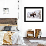 Snowy Moose Wall Art
