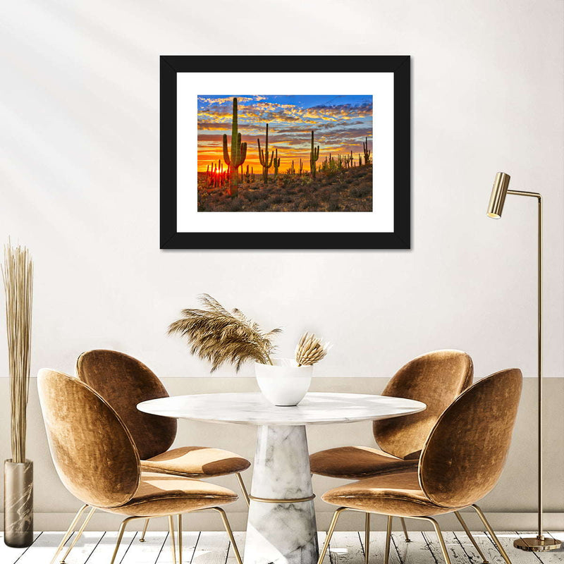 Sunset Cactus Wall Art