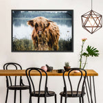 Lakeside Highland Cow Wall Art
