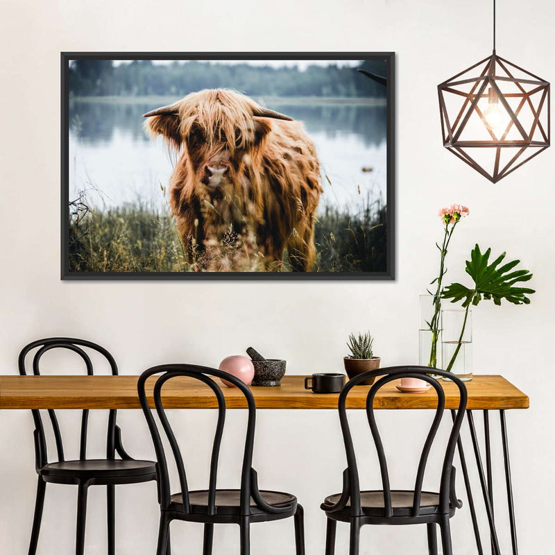 Lakeside Highland Cow Wall Art