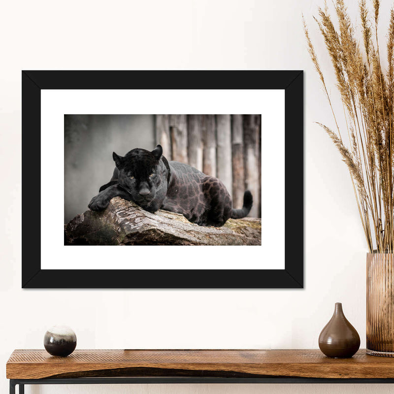 Lounging Black Panther Wall Art
