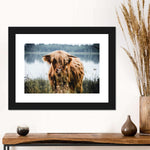 Lakeside Highland Cow Wall Art