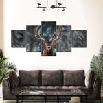 Snowy Noble Deer Wall Art