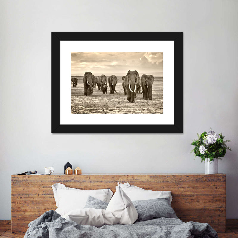Herd Of Elephants Wall Art