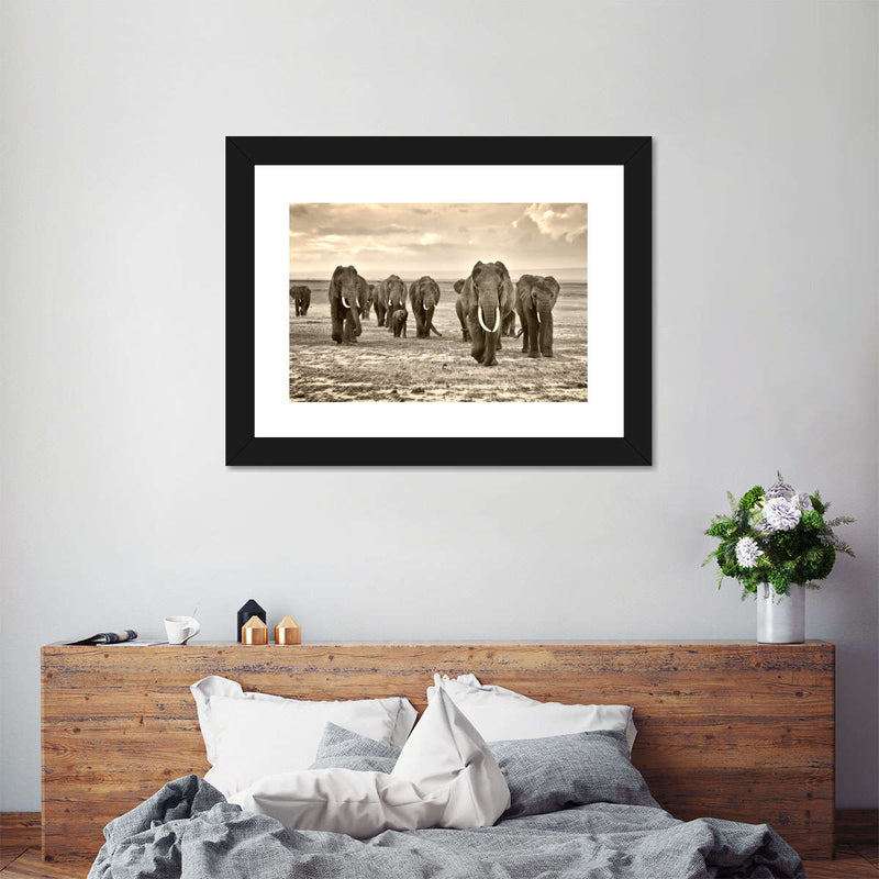 Herd Of Elephants Wall Art