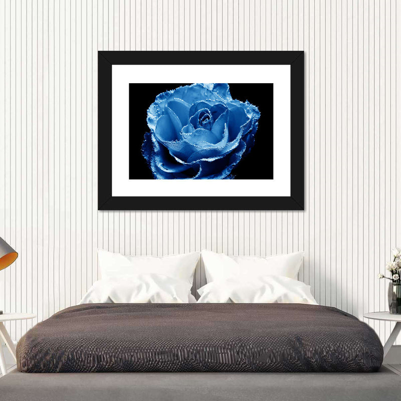 Misty Blue Rose Wall Art