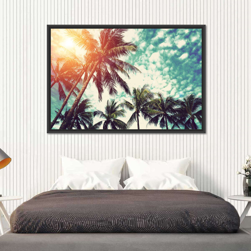 Vintage Style Palm Trees Wall Art