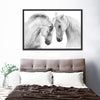 White Horse Couple Wall Art