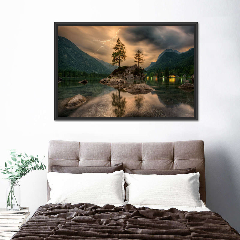Magical Lakeside Mountain Wall Art
