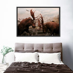 Moose Battle Wall Art