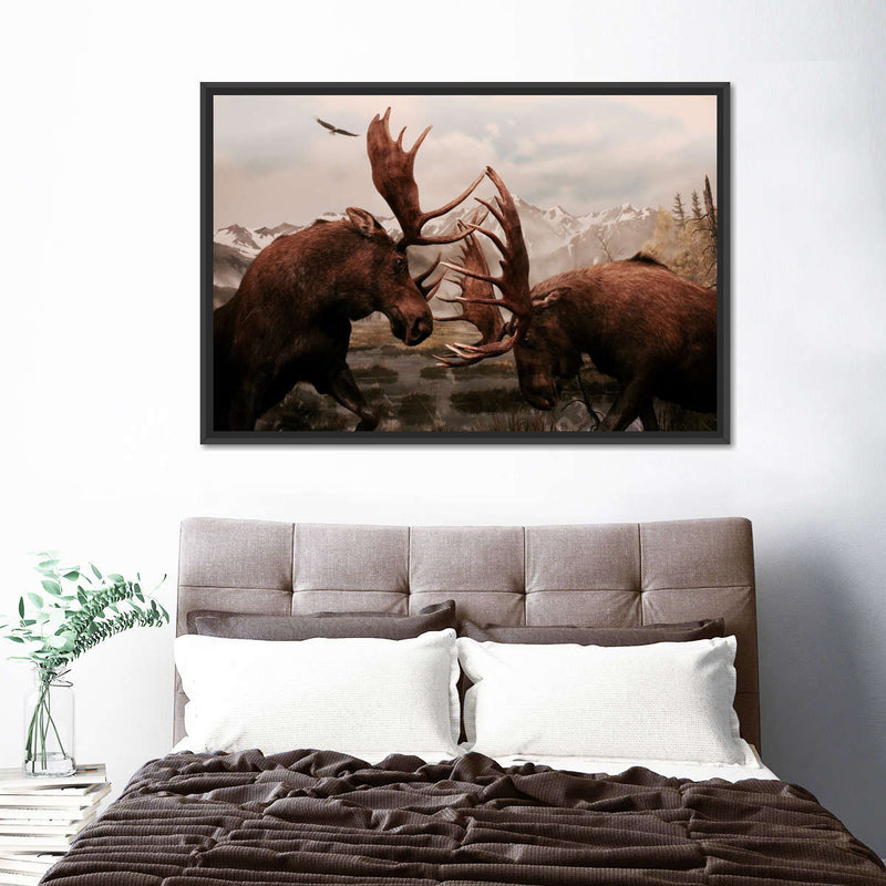 Moose Battle Wall Art