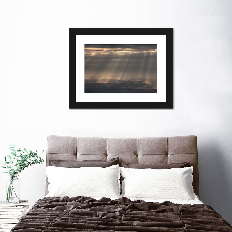 Sunrays And Cloudy Sky Wall Art
