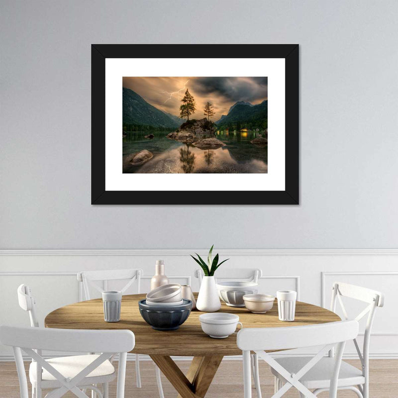 Magical Lakeside Mountain Wall Art