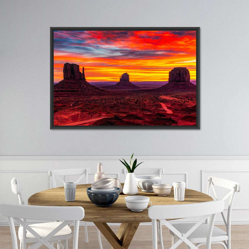Monument Valley At Sunset Wall Art
