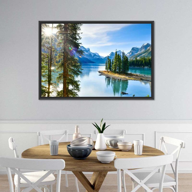 Sunny Maligne Lake Wall Art
