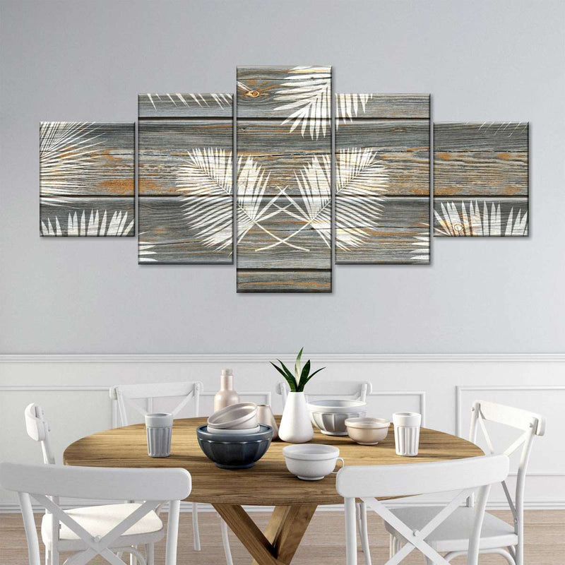 Wooden Palm Leaves Wall Art