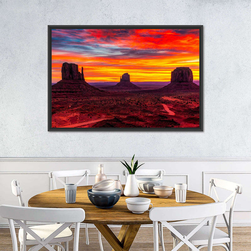 Monument Valley At Sunset Wall Art