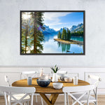 Sunny Maligne Lake Wall Art