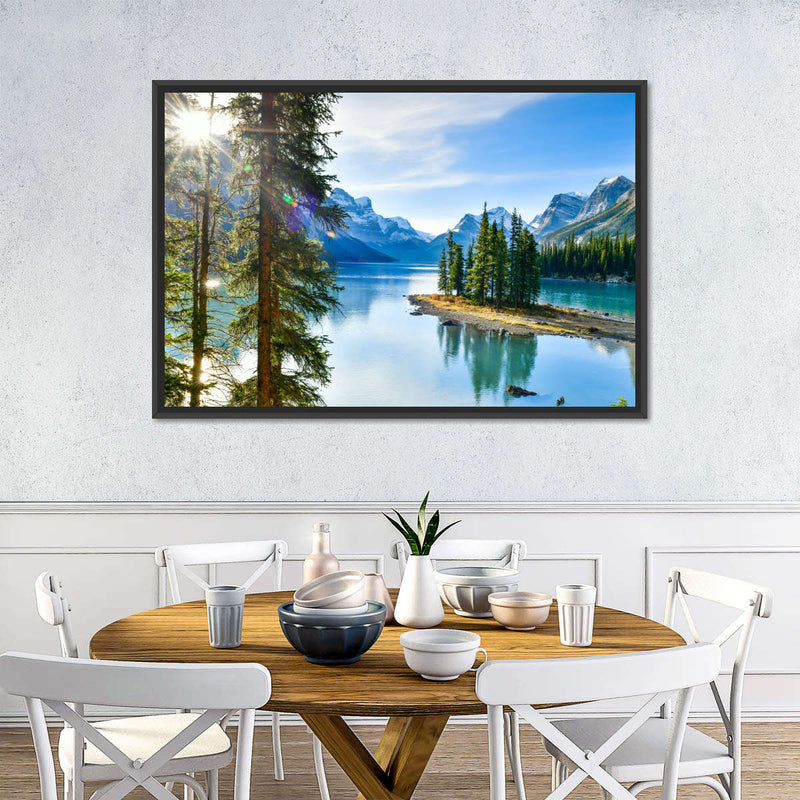 Sunny Maligne Lake Wall Art