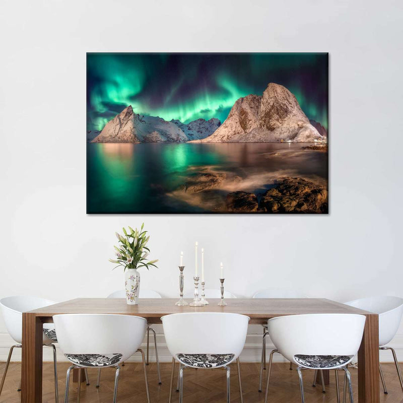 Swirling Moskenes Aurora Wall Art