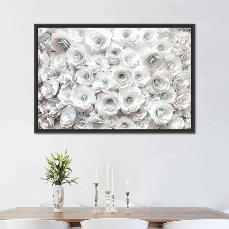 White Roses Wall Art