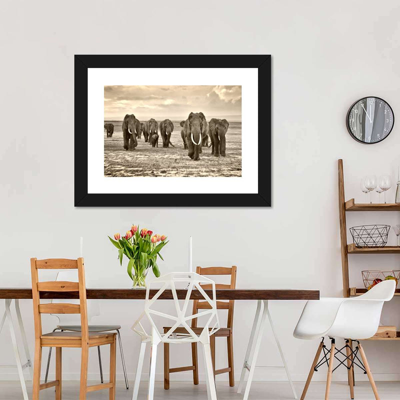 Herd Of Elephants Wall Art