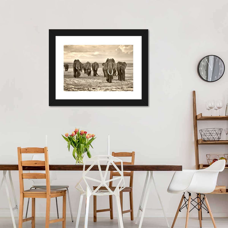 Herd Of Elephants Wall Art
