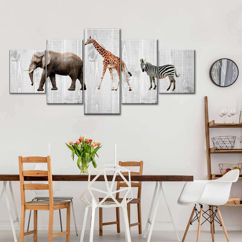 Wooden Safari Wall Art