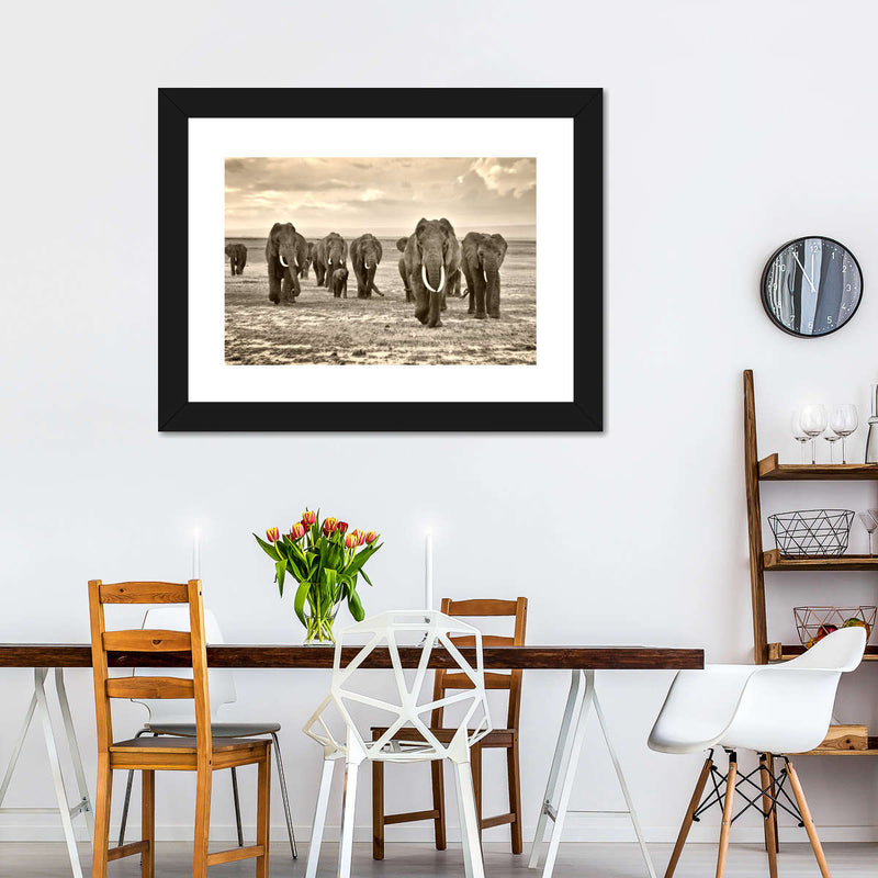 Herd Of Elephants Wall Art