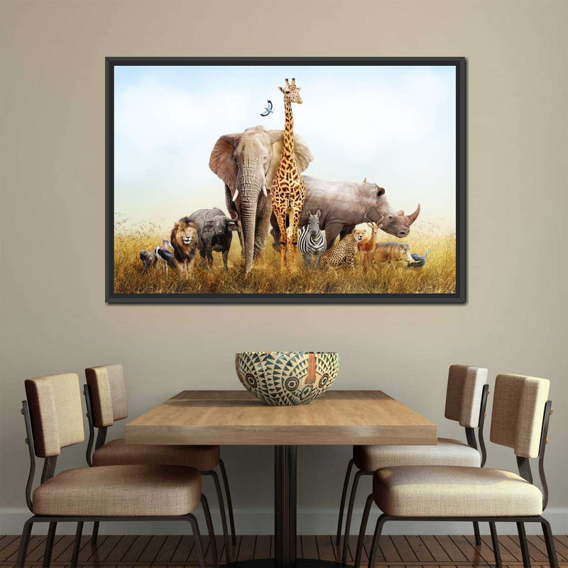 Kenyan Safari Animals Wall Art