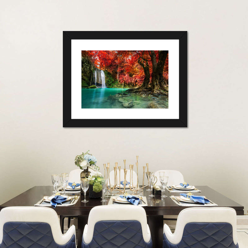 Red Waterfall Wall Art