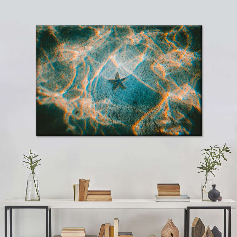 Sandy Underwater Starfish Wall Art