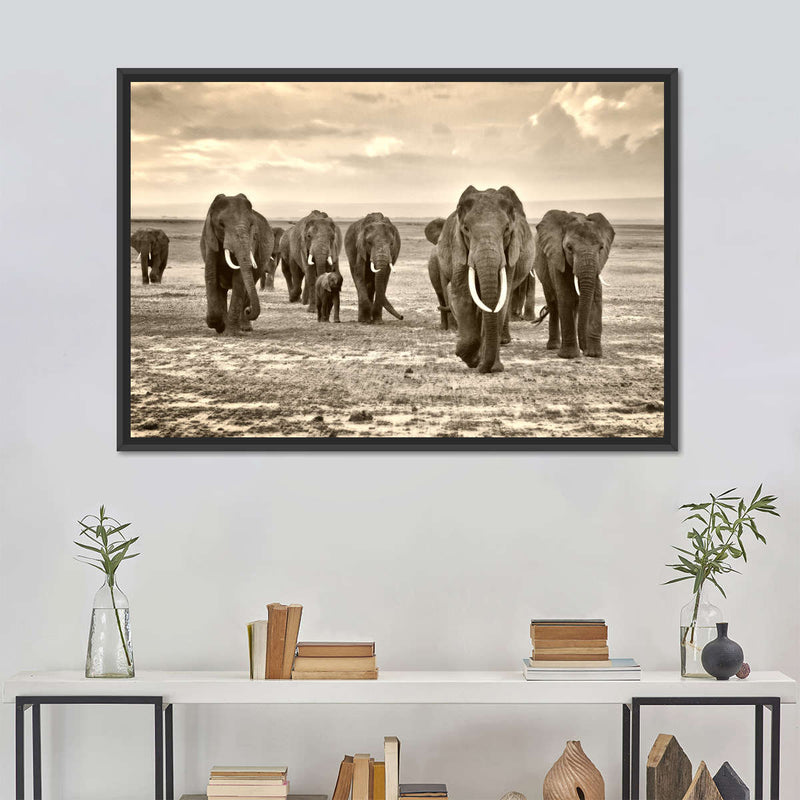 Herd Of Elephants Wall Art