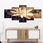 Sepia Lotus Flower Wall Art