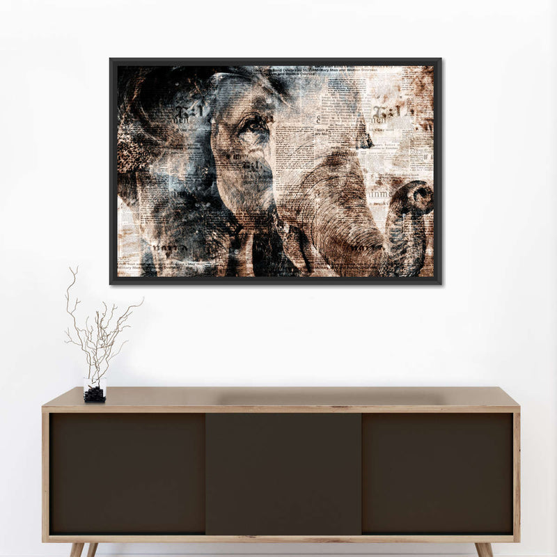 Textured Elephant Wall Art