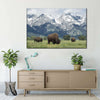Grazing Teton Bison Wall Art