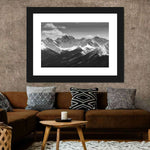 Monochrome Rocky Mountains Wall Art