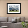 Grazing Teton Bison Wall Art