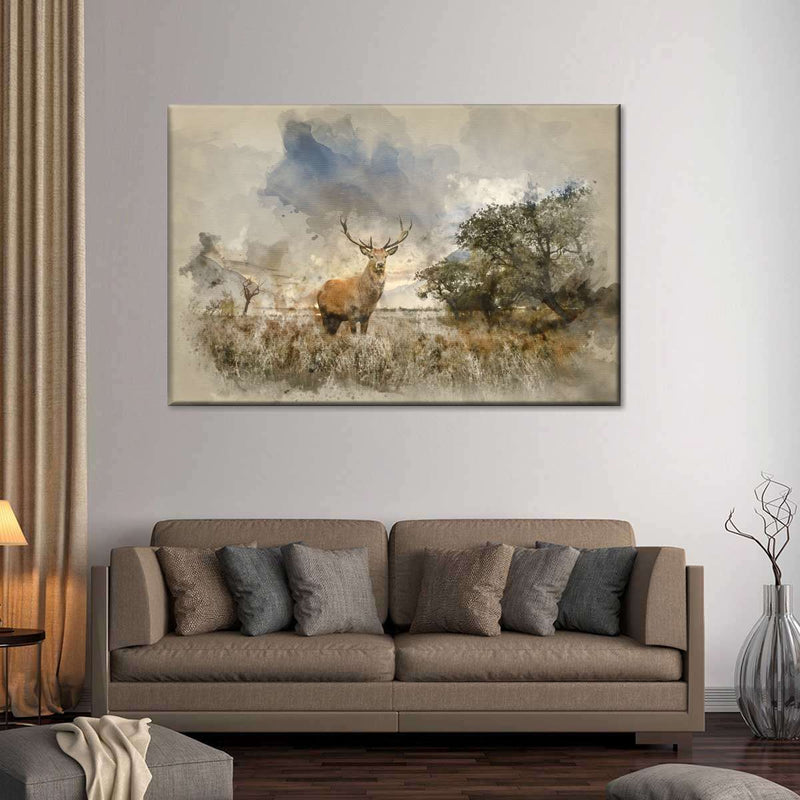 Vintage Stag Wall Art