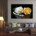 Pearls And Roses Wall Art
