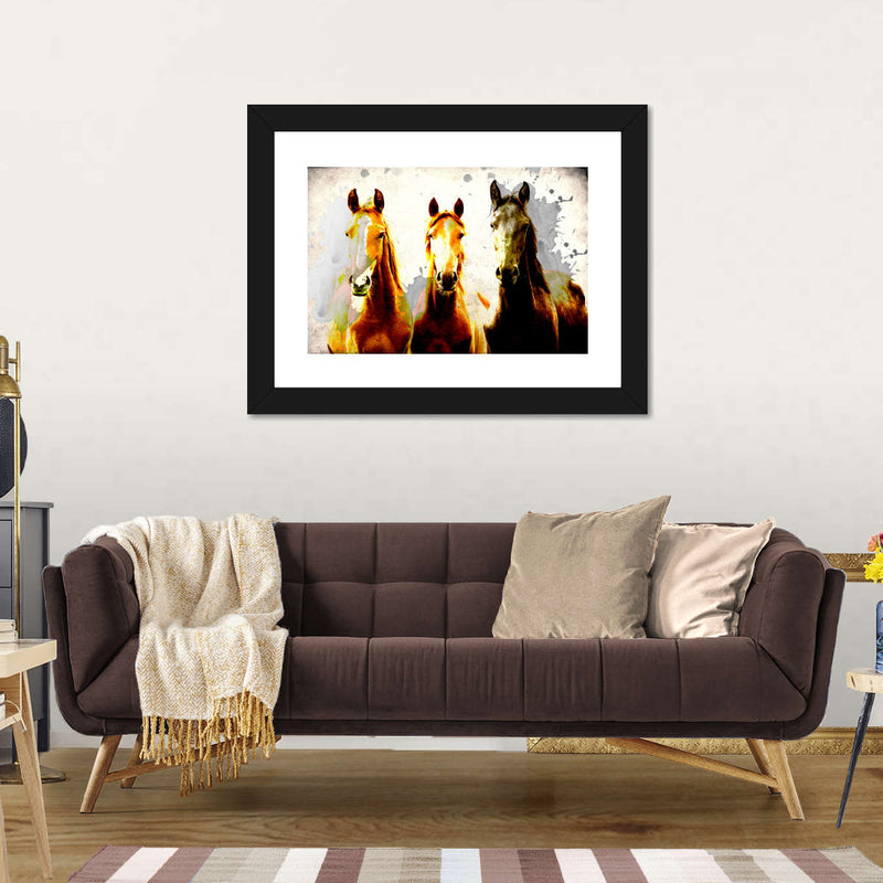 Three Horse Heads Wall Art