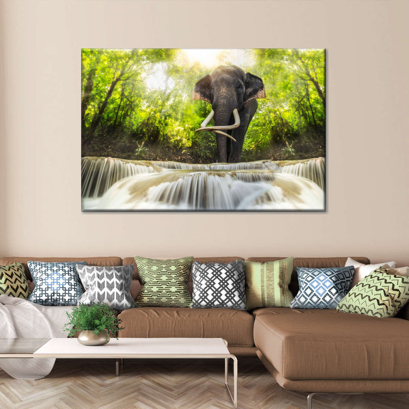 Waterfall Elephant Wall Art